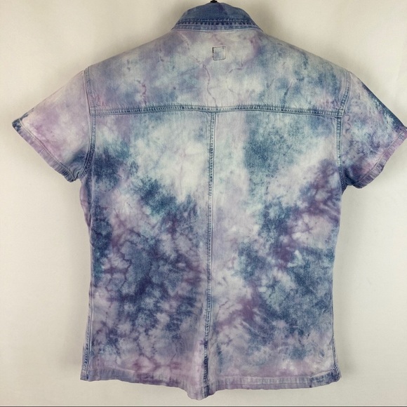 CUSTOM Gap Reverse Tie Dye Snap-Up L - Picture 5 of 12